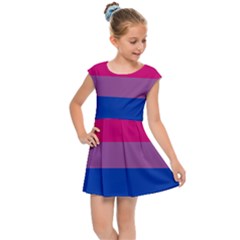 Bisexual Pride Flag Bi Lgbtq Flag Kids  Cap Sleeve Dress by lgbtnation