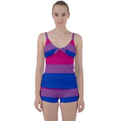 Bisexual Pride Flag Bi Lgbtq Flag Tie Front Two Piece Tankini by lgbtnation