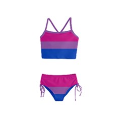 Bisexual Pride Flag Bi Lgbtq Flag Girls  Tankini Swimsuit by lgbtnation