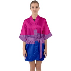 Bisexual Pride Flag Bi Lgbtq Flag Quarter Sleeve Kimono Robe by lgbtnation