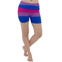 Bisexual Pride Flag Bi Lgbtq Flag Lightweight Velour Yoga Shorts by lgbtnation