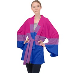 Bisexual Pride Flag Bi Lgbtq Flag Velvet Kimono Robe