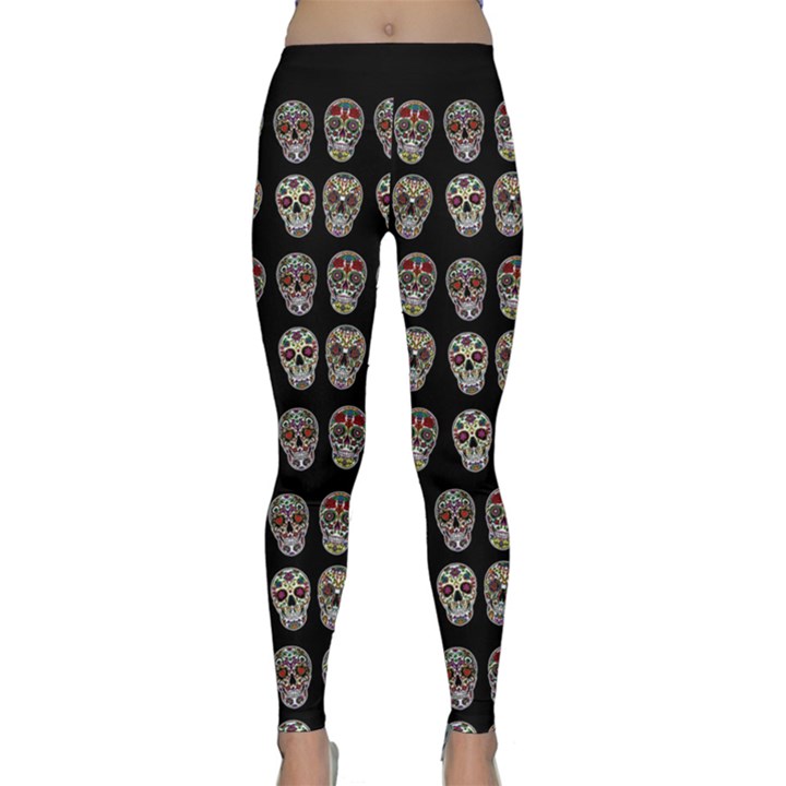 Mexican Sugar Skulls Classic Yoga Leggings