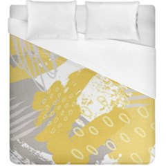 Ochre Yellow And Grey Abstract Duvet Cover (king Size) by charliecreates