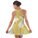 Ochre yellow and grey abstract Cotton Racerback Dress View2