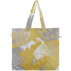 Ochre Yellow And Grey Abstract Canvas Travel Bag