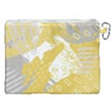 Ochre yellow and grey abstract Canvas Cosmetic Bag (XXL) View2