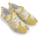 Ochre yellow and grey abstract Men s Velcro Strap Shoes View3