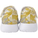 Ochre yellow and grey abstract Men s Velcro Strap Shoes View4