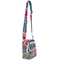 Watercolour Floral  Shoulder Strap Belt Bag by charliecreates