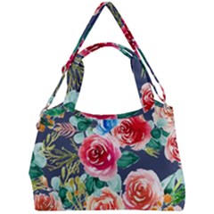 Watercolour Floral  Double Compartment Shoulder Bag by charliecreates