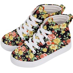 Flowers Watercolor Kids  Hi-top Skate Sneakers by ArtworkByPatrick