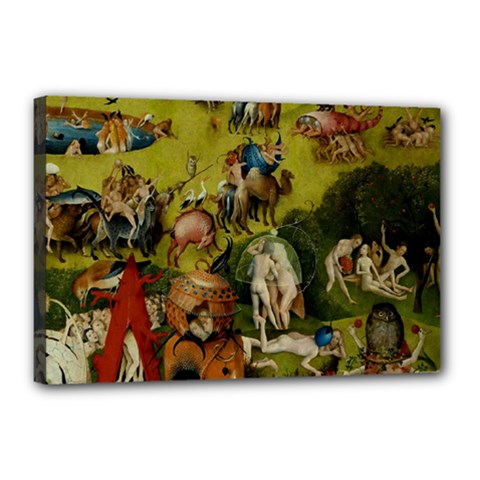 Hieronymus Bosch The Garden Of Earthly Delights (closeup) 3 Canvas 18  X 12  (stretched) by impacteesstreetwearthree