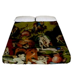 Hieronymus Bosch The Garden Of Earthly Delights (closeup) 3 Fitted Sheet (queen Size)