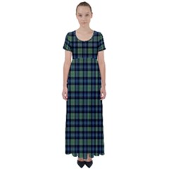 Abercrombie Tartan High Waist Short Sleeve Maxi Dress by impacteesstreetwearfour