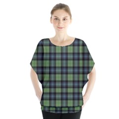 Abercrombie Tartan Batwing Chiffon Blouse