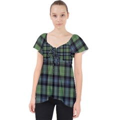 Abercrombie Tartan Lace Front Dolly Top