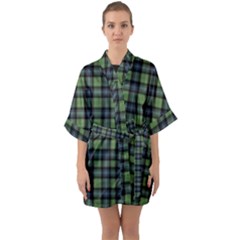 Abercrombie Tartan Quarter Sleeve Kimono Robe