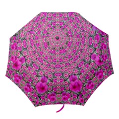 From The Sky Came Flowers In Peace Folding Umbrellas by pepitasart