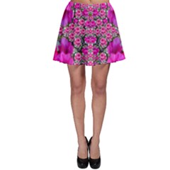 From The Sky Came Flowers In Peace Skater Skirt by pepitasart