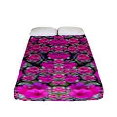 From The Sky Came Flowers In Peace Fitted Sheet (full/ Double Size) by pepitasart