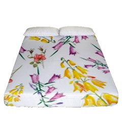 Wild Flower Fitted Sheet (queen Size) by charliecreates