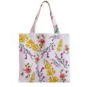 Wild Flower Zipper Grocery Tote Bag View2