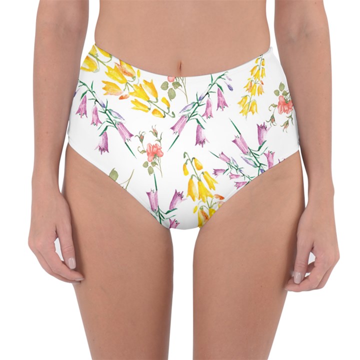 Wild Flower Reversible High-Waist Bikini Bottoms