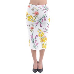 Wild Flower Midi Pencil Skirt by charliecreates