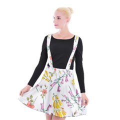 Wild Flower Suspender Skater Skirt by charliecreates