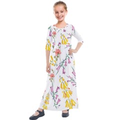 Wild Flower Kids  Quarter Sleeve Maxi Dress by charliecreates