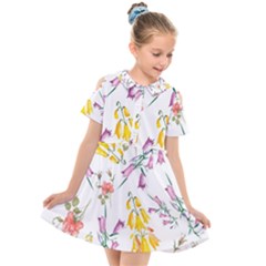 Wild Flower Kids  Short Sleeve Shirt Dress by charliecreates