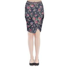 Planted A Rose Midi Wrap Pencil Skirt