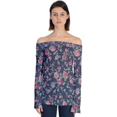 Planted A Rose Off Shoulder Long Sleeve Top by WensdaiAmbrose