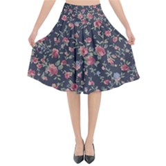 Planted A Rose Flared Midi Skirt by WensdaiAmbrose