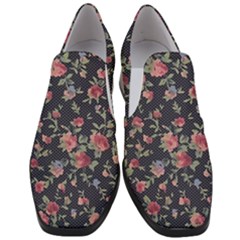 Planted A Rose Women Slip On Heel Loafers by WensdaiAmbrose