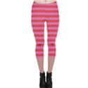 Love Sick - Bubblegum Pink Stripes Capri Leggings  View1