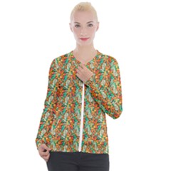 Floral Pattern 1 Casual Zip Up Jacket