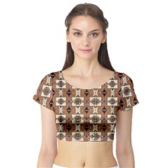 Nr 4 Short Sleeve Crop Top by ArtworkByPatrick