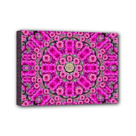 From The Sky Came Flowers In Calm Bohemian Peace Mini Canvas 7  X 5  (stretched) by pepitasart