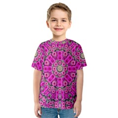 From The Sky Came Flowers In Calm Bohemian Peace Kids  Sport Mesh Tee