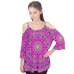 From The Sky Came Flowers In Calm Bohemian Peace Flutter Tees