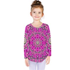 From The Sky Came Flowers In Calm Bohemian Peace Kids  Long Sleeve Tee