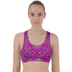 From The Sky Came Flowers In Calm Bohemian Peace Back Weave Sports Bra by pepitasart