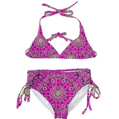 From The Sky Came Flowers In Calm Bohemian Peace Kids  Classic Bikini Set by pepitasart