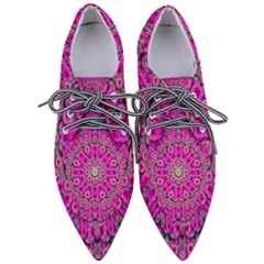 From The Sky Came Flowers In Calm Bohemian Peace Pointed Oxford Shoes