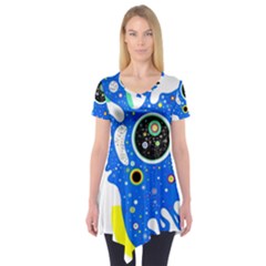 Stars Wassily Kandinsky Short Sleeve Tunic  by impacteesstreetwearthree