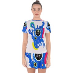 Stars Wassily Kandinsky Drop Hem Mini Chiffon Dress by impacteesstreetwearthree