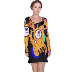 Stars Wassily Kandinsky (neg) Long Sleeve Nightdress by impacteesstreetwearthree