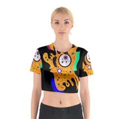 Stars Wassily Kandinsky (neg) Cotton Crop Top by impacteesstreetwearthree